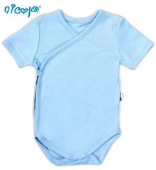 009 11 body rozpinane z krótkim rękawem basic nicol - niebieski