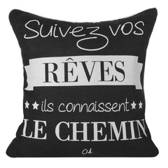 Poszewka dekoracyjna carine eurofirany czarny