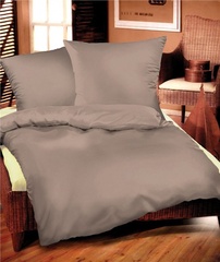 Pościel satynowa bielbaw jednobarwna beżowa