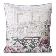 Poszewka dekoracyjna elise eurofirany biały/różowy