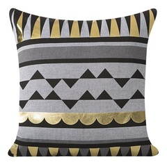 Poszewka dekoracyjna geo eurofirany popielaty