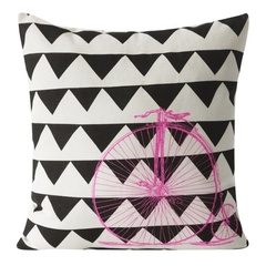 Poszewka dekoracyjna gia eurofirany czarny/różowy