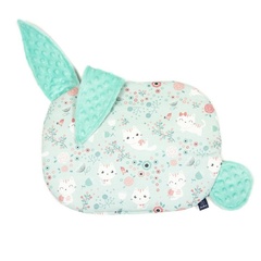 Poduszka niemowlaka little bunny kotki opal cocobird miętowy 