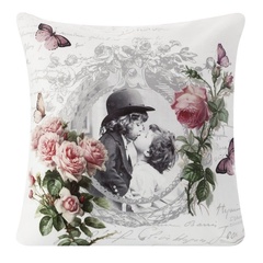 Poszewka dekoracyjna kids eurofirany kremowy/czerwony