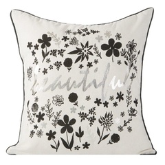 Poszewka dekoracyjna marion eurofirany ecru/srebrny