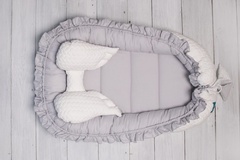 Kokon niemowlęcy bawełniany króliczek belisima różowy