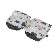 Rękawice do wózka zimowe melanż stalowy cocobird charcoal