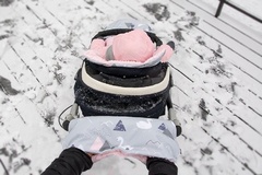 Rękawice do wózka zimowe melanż miętowy cocobird opal