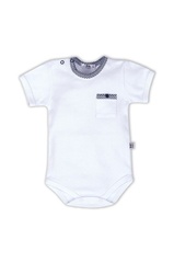 045kr little gentleman body z krótkim rękawem marija - biały