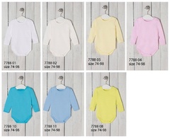 010 11 body niemowlęce z długim rękawem basic nicol - niebieski