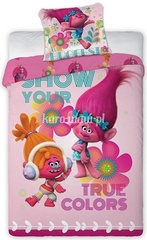 Pościel dziecięca trolle faro różowy