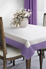 Obrus- bieżnik alma eurofirany fioletowy/kremowy