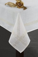 Obrus gold eurofirany biały/złoty3