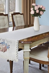 Obrus sally eurofirany biały/niebieski