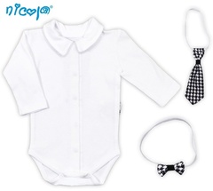 14509 k komplet body rozpinane +muszka, krawat lena nicol
