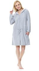 1008 szlafrok damski doctor nap - grey melange