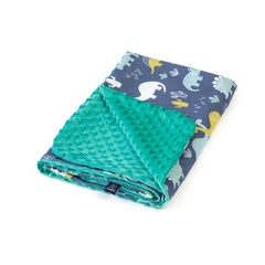 Koc, narzuta light starszaka/ koc dla dorosłych las charcoal - stalowy