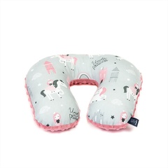 Poduszka podróżna rogal dla dorosłych/starszaka  in garden light pink cocobird jasny róż