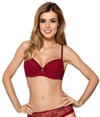 Isabelle biustonosz push-up nipplex - bordowy