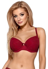 Isabelle big biustonosz usztywniany nipplex - bordowy