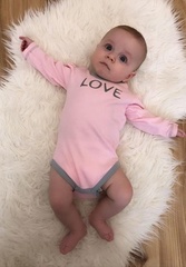 love body z długim rękawem terjan - żółty