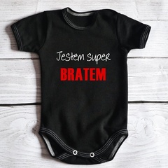 Body krótki rękaw jestem super bratem  moocha białe