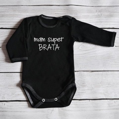 Body długi rękaw mam super brata moocha czarne