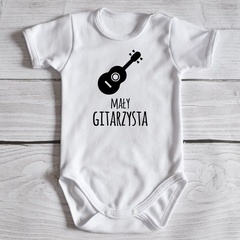 Body krótki rękaw mały gitarzysta moocha czarne