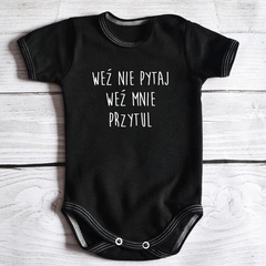Body krótki rękaw weź nie pytaj weź mnie przytul moocha białe
