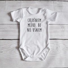 Body krótki rękaw chluśniem mleko, bo nie uśniem moocha białe