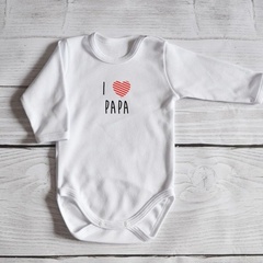 Body długi rękaw i <3 papa moocha białe