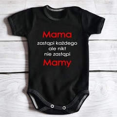 Body krótki rękaw mama zastąpi każdego, nikt nie zastąpi mamy moocha białe