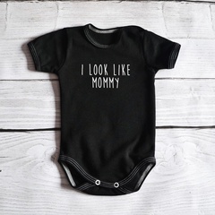 Body krótki rękaw look like mommy moocha czarne