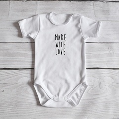 Body krótki rękaw made with love moocha czarne