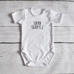 Body krótki rękaw sama słodycz moocha białe