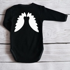 Body długi rękaw skrzydełka 2 moocha czarne