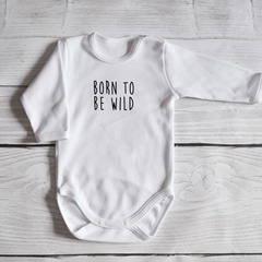 Body długi rękaw born to be wild moocha czarne