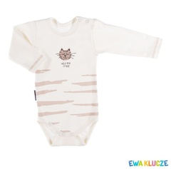 Body długi rękaw tiger ewa klucze - ecru