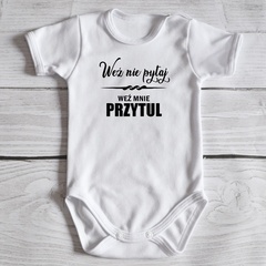 Body krótki rękaw weź nie pytaj weź mnie przytul ver.2 moocha białe
