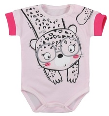 Body niemowlęce krótki rękaw sara koala- szare