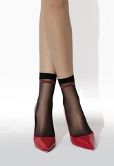 Art.11914 skarpetki lux  20 den knittex - natural/rosso