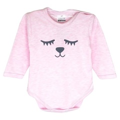 551219117 body z długim rękawem króliczek oscar kids - różowy