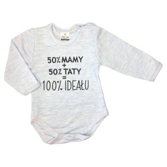 55121980 body z długim rękawem 50% mamy + 50% taty=100% ideału oscar kids - błękitny
