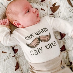 551219110 body z długim rękawem tak wiem, cały tata oscar kids
