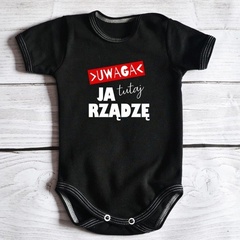 Body krótki rękaw ja tutaj rządzę moocha białe
