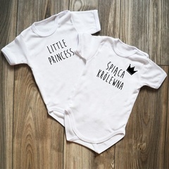 Dwupak body krótki rękaw princess, królewna moocha czarne