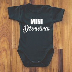 Body krótki rękaw mini dżentelmen moocha czarne