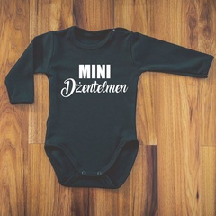 Body długi rękaw mini dżentelmen moocha czarne