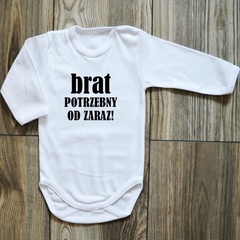 Body długi rękaw brat potrzebny od zaraz! moocha białe