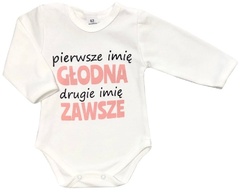 551219124 body z długim rękawem pierwsze imię głodna, drugie imię zawsze oscar kids